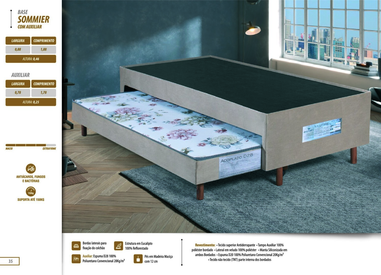 Base Sommier Com Auxiliar