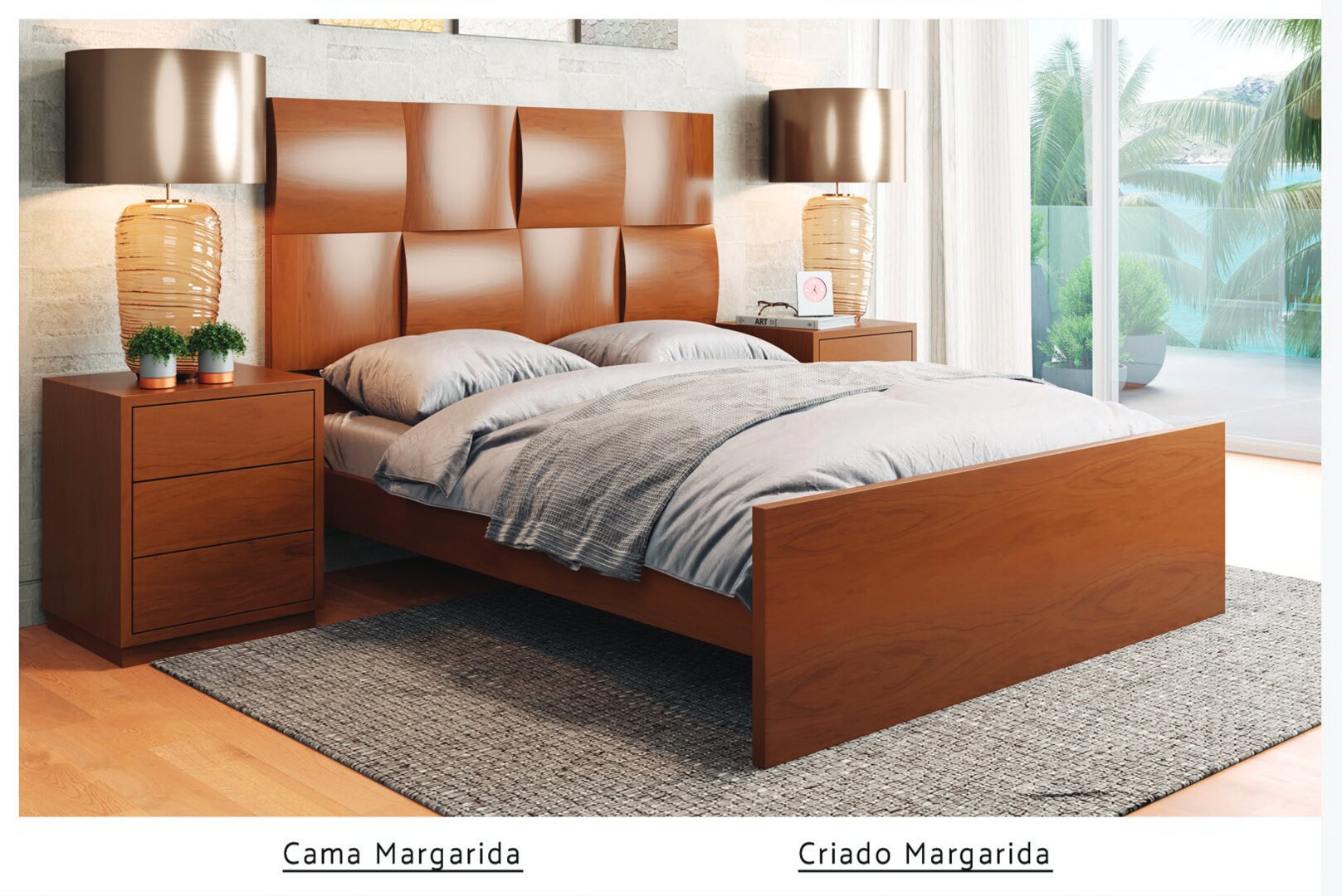 Cama e Criado Margarida